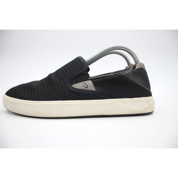 Olukai Men\'s Black Mesh Slip-on Water Sneaker Size 7  (10443-4040)